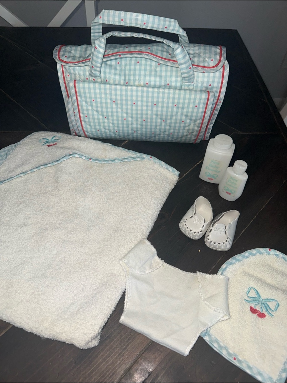 Pleasant Company American Girl Vintage Bitty Baby Diaper Bag Set